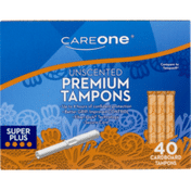 CareOne Tampons, Cardboard, Super Plus