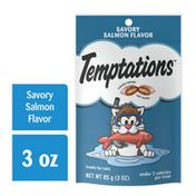 Temptations Crunchy and Soft Cat Treats Savory Salmon Flavor