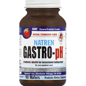 Natren Gastro-pH, Wafers, Natural Strawberry Flavor