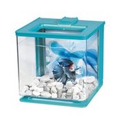 Marina 0.7 Gallon Betta EZ Care Aquarium Kit Blue