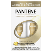 Pantene Daily Moisture Renewal Dual Pack Shampoo + Conditioner,  12 oz Shampoo/10.4 oz Conditioner