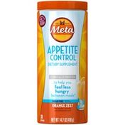 Metamucil Appetite Control Dietary Fiber Supplement, Sugar-Free Orange Zest, 36 Servings