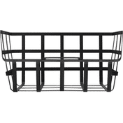 Whitmor Dip Front Shelf Tote, Black, Flat Wire