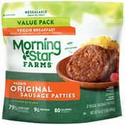Morning Star Farms Meatless Sausage Patties, Plant Based Protein, Original