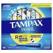Tampax Pearl Tampons Regular Absorbency