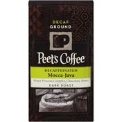 Peet's Coffee Mocca Java Decaf Dark Roast Ground Coffee