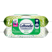 Cottonelle GentlePlus Flushable Wet Wipes with Aloe & Vitamin E Flip-Top Pack