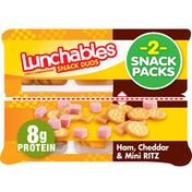 Lunchables Snack Duos Ham, Cheddar & Mini Ritz Cracker Snack Packs