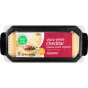 Food Club Cheese Snack Squares, Sharp White Cheddar