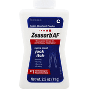 Zeasorb Antifungal Treatment, Jock Itch, Super Absorbent Powder