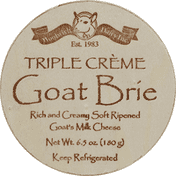 Woolwich Dairy Inc. Cheese, Triple Creme Goat Brie