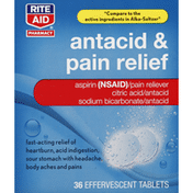 Rite Aid Pharmacy Antacid & Pain Relief, Effervescent Tablets
