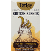 Tetley British Blends Duchess Balmoral Vanilla Flavored Black Tea 20 Count Tea Bags
