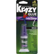 Krazy Glue Super Glue, Color Change, Brush