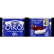 Oikos Yogurt, Greek, Nonfat, Fruit on the Bottom, Black Cherry, Value Pack