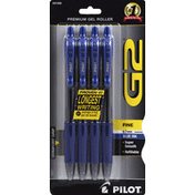 Pilot Gel Roller Pens, Blue Ink, Fine (0.7 mm)