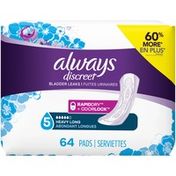 Always Discreet Incontinence Pads For Women, Heavy Absorbency