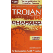 Trojan Latex Condoms, Premium, Charged, Intensified Lubricant