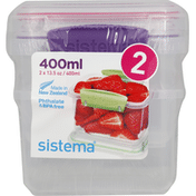 Sistema Container, 400 Milliliter, 2 Pack