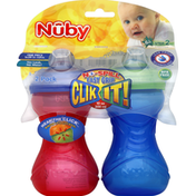 Nûby Cup, Easy Grip, Clik It, 10 oz, Step 2, 6m+