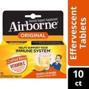 Airborne® Zesty Orange Effervescent Tablets - 1000mg of Vitamin C - Immune Support Supplement