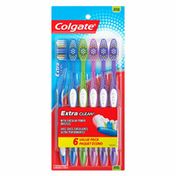 Colgate Extra Clean Medium Toothbrushes Pack with Tongue Cleaner