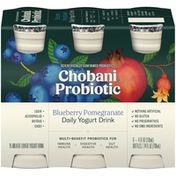 Chobani Probiotic Greek Yogurt Drinks Blueberry Pomegranate