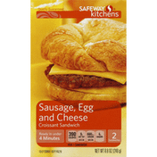 Safeway Croissant Sandwiches, Sausage, Egg and Cheese