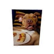 Avanti Dog Pizza Plate Funny Birthday Card