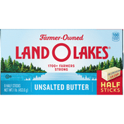 Land O Lakes Butter, Unsalted, Half Sticks