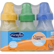 Evenflo Bottles, 4 oz, Slow Flow 1, (0-3 m)