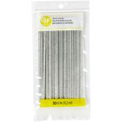 Wilton 6-Inch Silver Foil Treat Sticks, 30-Count