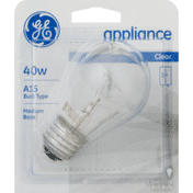 GE Appliance Lightbulb Clear 40W