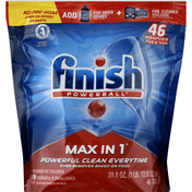 Finish Automatic Dishwasher Detergent, Max in 1, Tablets