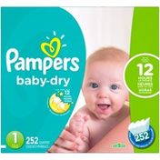 Pampers Baby-Dry Size 1 Diapers