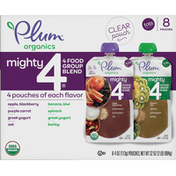 Plum Organics Baby Food, Tots, Variety Pack, 8 Pack