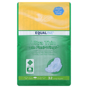 Equaline Pads, Ultra Thin, with Flexi-Wings, Long, Super
