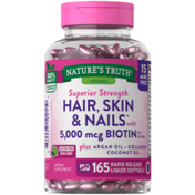 Nature's Truth Hair, Skin & Nails, Superior Strength, 5000 mcg, Rapid Release Liquid Softgels