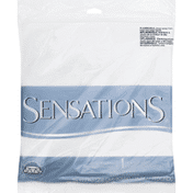 Sensations Tablecover, Plastic Lined, White, Round, 82 Inch