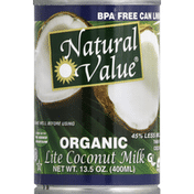 Natural Value Coconut Milk, Organic, Lite