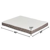 MidWest Donovan 40" Mushroom Double-Thick Orthopedic Dog Bed With Removable Pet Bed Case