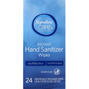 Signature Care Hand Sanitizer Wipes, Instant