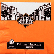 First Street Napkins, Dinner, Sunkissed Orange, 3-Ply