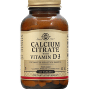 Solgar Calcium Citrate, with Vitamin D3, Tablets