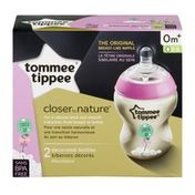 Tommee Tippee Decorated Bottles 0m+ - 2 CT