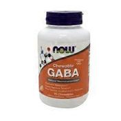 Now GABA Neurotransmitter Support, Promotes Relaxation, Eases Nervous Tension, Plus Taurine, Inositol and Theanine Dietary Supplement Chewable Tablets