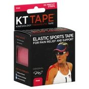 KT Tape Sports Tape, Elastic, Original, Precut Strips, Pink