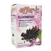 Now Effer-c Vitamin C 1,000 Mg Made With Real Fruit, Plus Vitamins & Minerals, Energy & Immune System Support, Vital Electrolytes Dietary Supplement Effervescent Drink Mix Packets, Elderberry