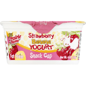 Prairie Farms Yogurt, Fat Free, Strawberry Banana, Snack Cup