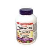 Webber Naturals Vitamin C & D 500 Mg/500 Iu Chewable Orange Flavored Tablets